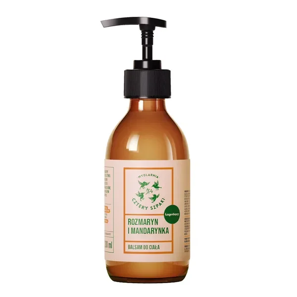 Rozmaryn i Mandarynka łagodzący balsam do ciała 200ml [Cztery Szpaki] - Cztery Szpaki