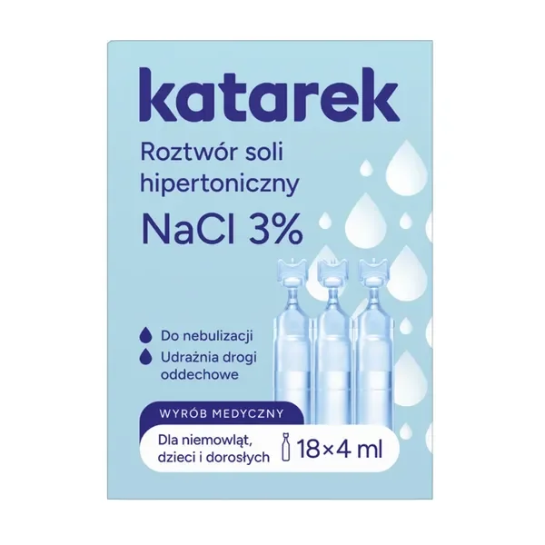 Roztwór soli hipertoniczny 3% NaCl 4ml x18 [Katarek] - Katarek