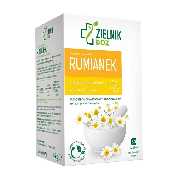 Rumianek zioła do zaparzania 30 torebek [ZIELNIK DOZ] - ZIELNIK DOZ