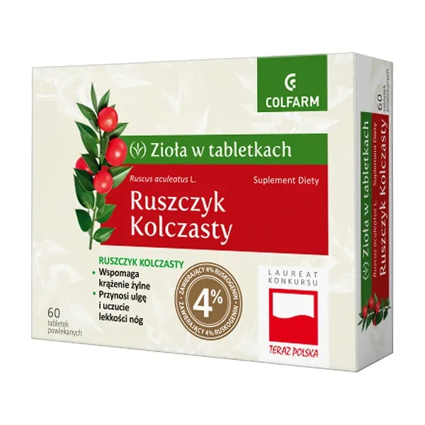Ruszczyk Kolczasty 150 mg 60 tabletek [Colfarm] - Zioła w tabletkach