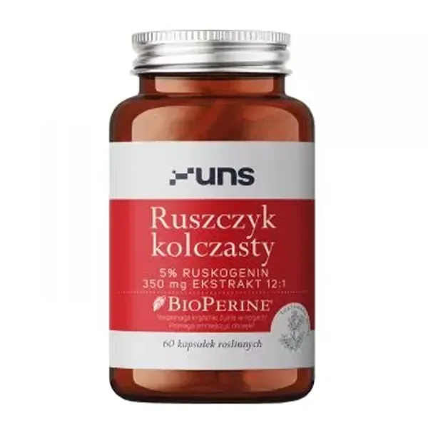Ruszczyk Kolczasty 350 mg + Bioperine 2 mg 60 kapsułek [Uns] - Uns