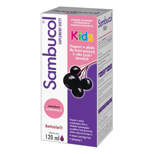 Sambucol Kids sok z bzu czarnego z witaminą C 120 ml [Sambucol] - Sambucol