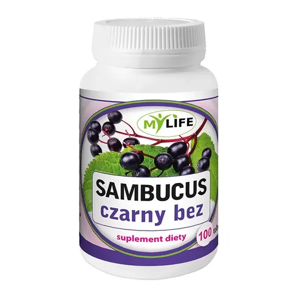 Sambucus czarny bez 500 mg 100 tabletek [MyLife] - MyLife