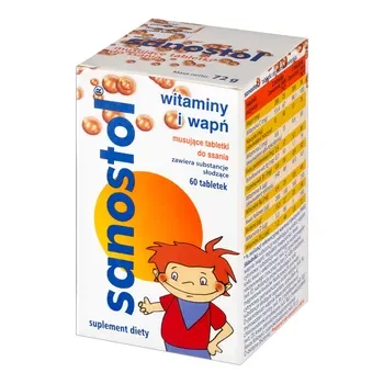 Sanostol multiwitaminy z wapniem 60 tabletek [ORIFARM HEALTHCARE A/S] - ORIFARM HEALTHCARE A/S