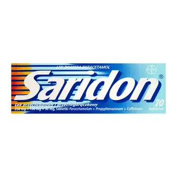 Saridon 250mg+150mg+50mg 20 tabletek - Saridon