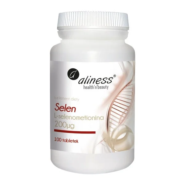 Selen L-Selenometionina 200 mcg 100 tabletek [Aliness] - Aliness Health'N'Beauty