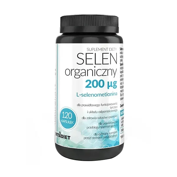 Selen organiczny 200 µg 120 kapsułek [Vitadiet] - Vitadiet