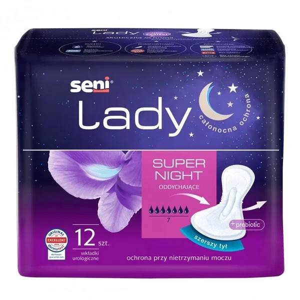 Seni Lady Night wkładki urologiczne na noc super 12 szt. - Seni