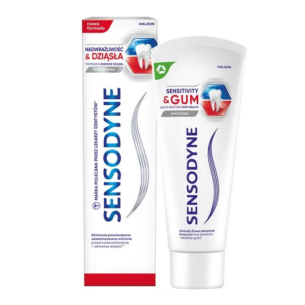 Sensodyne Nadwrażliwość & Dziąsła Whitening pasta do zębów z fluorem 75ml - Sensodyne