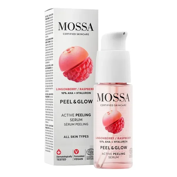 Serum aktywnie złuszczające z maliną i borówką brusznicą na noc 30ml [Mossa] - Mossa