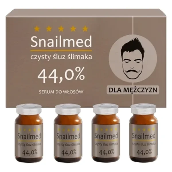 Serum do skóry brody z naturalnym śluzem ślimaka i wyciągiem z chinowca 8ml x 4 ampułki [Snailmed] - Snailmed