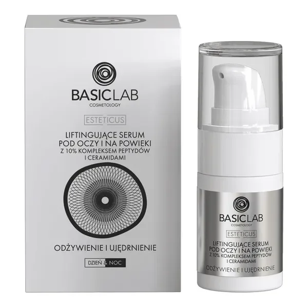 Serum pod oczy z 10% kompleksem peptydów i ceramidami 15ml [BasicLab] - BasicLab