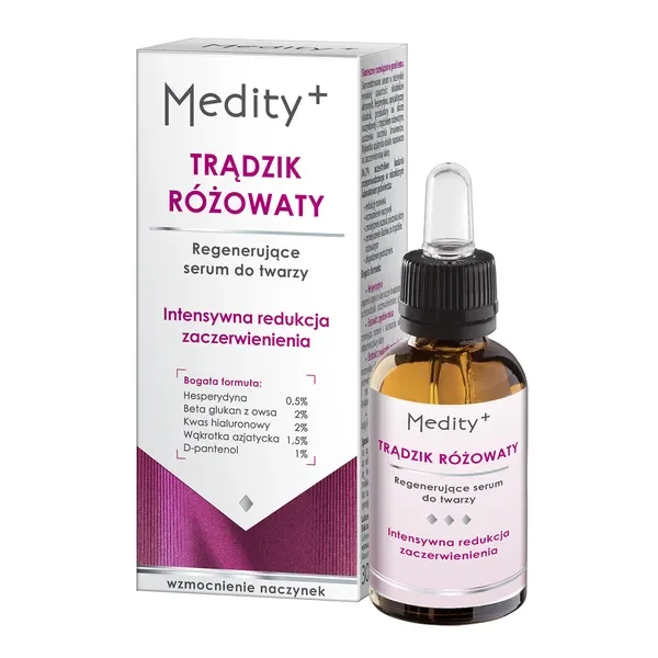 Serum regenerujące do twarzy na trądzik różowaty 30ml [Medity+] - Medity+