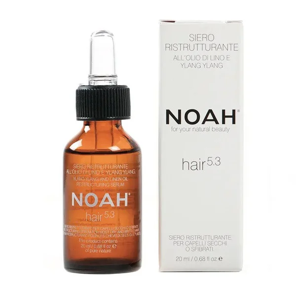 Serum restrukturyzujące do włosów suchych z olejem lnianym i ylang-ylang 20 ml [NOAH] - NOAH