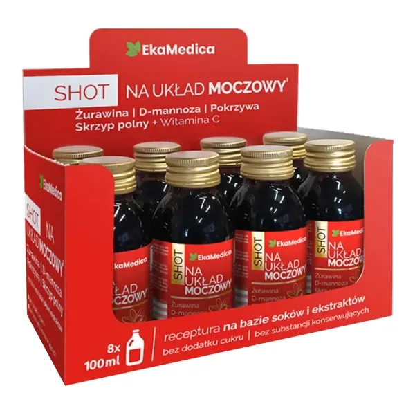 Shot Na układ moczowy 100ml x 8szt [EkaMedica] - EkaMedica