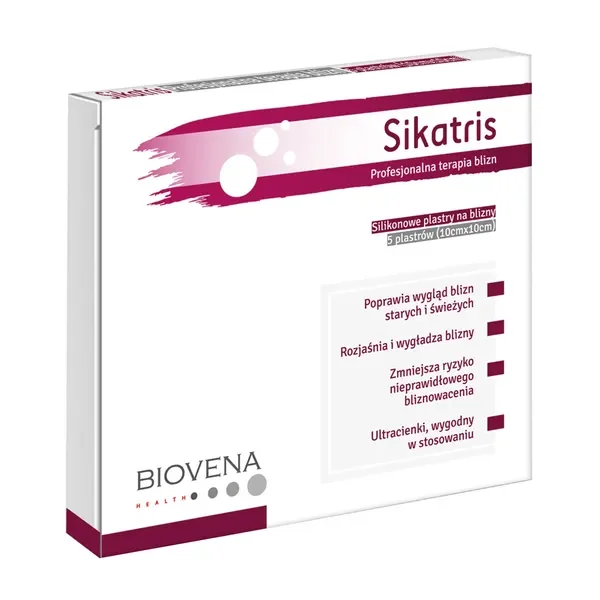Sikatris silikonowy plaster na blizny 10x10cm 5szt - Sikatris