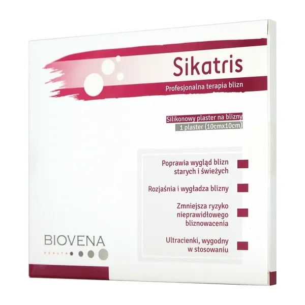 Silikonowy plaster na blizny 10x10cm [Sikatris] - Sikatris