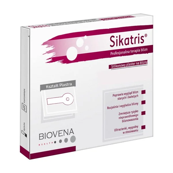 Silikonowy plaster na blizny po mastopeksji 17x7,6cm [Sikatris] - Sikatris