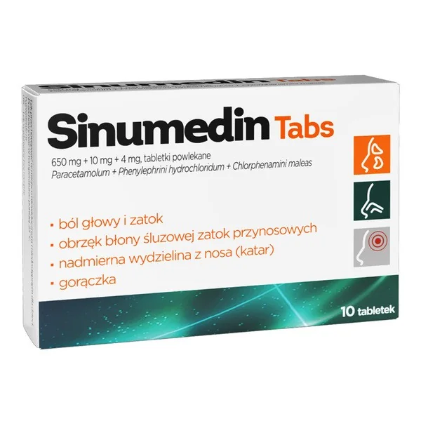 Sinumedin Tabs 650mg+10mg+4mg 10 tabletek [Sinumedin] - Sinumedin
