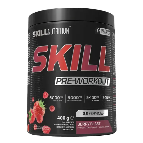 Skill Pre-Workout Berry Blast 400g [Skill Nutrition] - Skill Nutrition