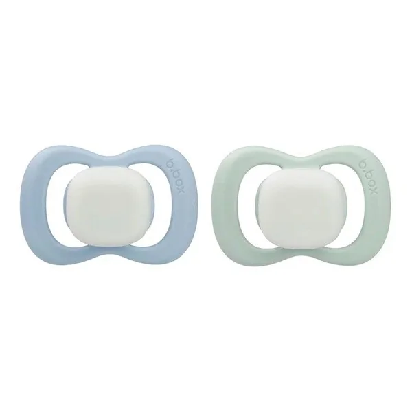 Smoczek silikonowy symetryczny 6m+ Glow in the Dark 2 szt. [B.box] - B.BOX