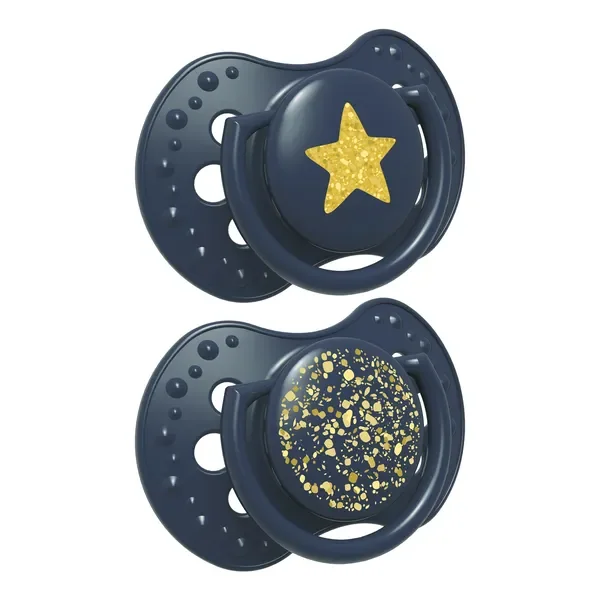 Smoczek silikonowy uspokajający dynamiczny 3-6m niebieski 2szt [Lovi] - Lovi