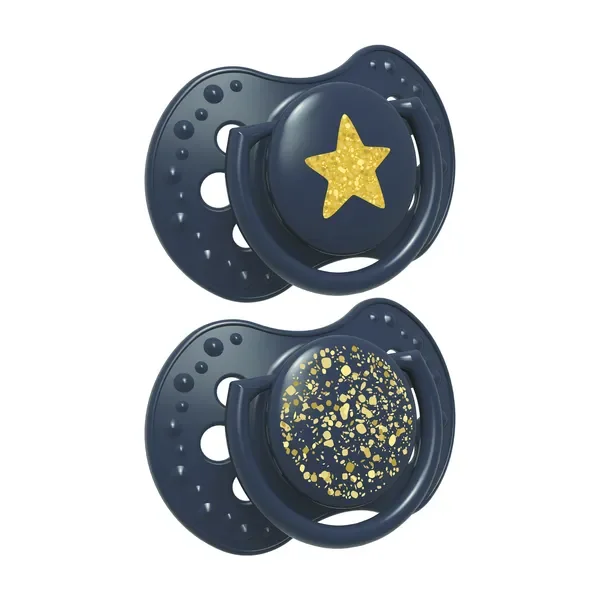 Smoczek silikonowy uspokajający dynamiczny 6-18m niebieski 2szt [Lovi] - Lovi