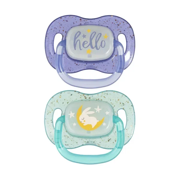 Smoczki uspokajające symetryczne Night & Day 0-6 miesięcy 2 szt. [Canpol Babies] - Canpol Babies