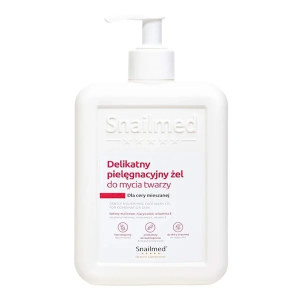 Snailmed delikatny żel pielęgnacyjny do mycia twarzy dla cery mieszanej 320ml - Snailmed