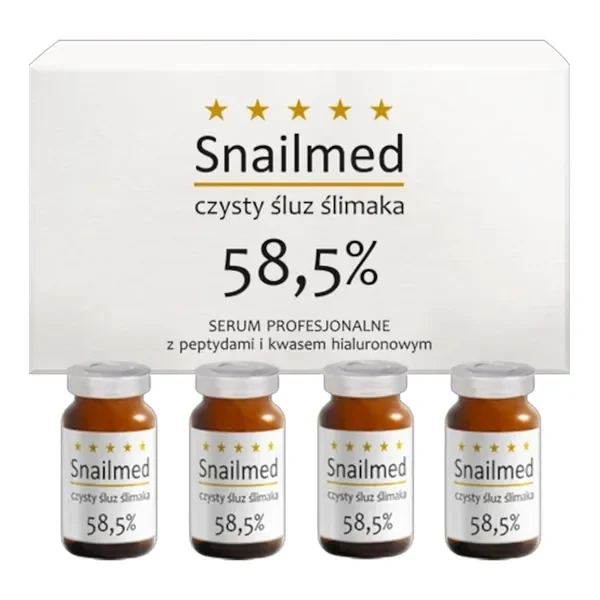 Snailmed profesjonalne serum z peptydami i kwasem hialuronowym 8ml x 4 ampułki - Snailmed