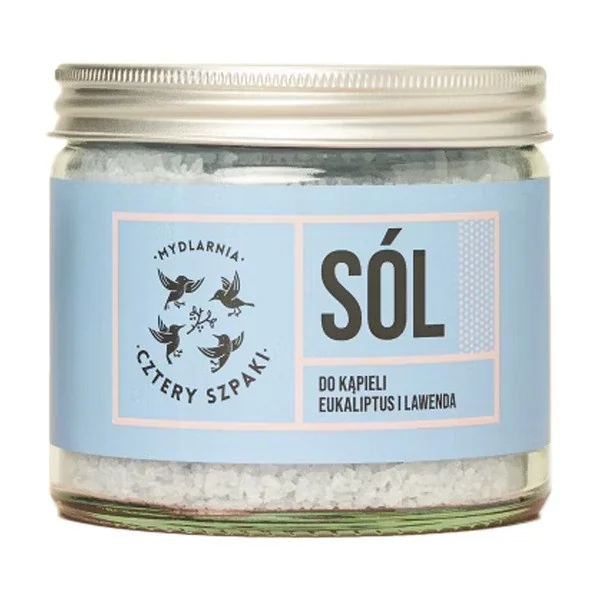 Sól do kąpieli Eukaliptus i Lawenda 320g [Cztery Szpaki] - Cztery Szpaki