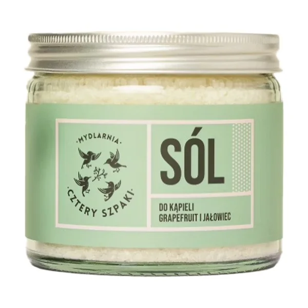 Sól do kąpieli Grejpfrut i Jałowiec 320g [Cztery Szpaki] - Cztery Szpaki