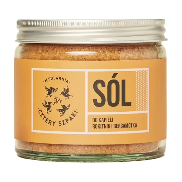 Sól do kąpieli Rokitnik i Bergamotka 320g [Cztery Szpaki] - Cztery Szpaki