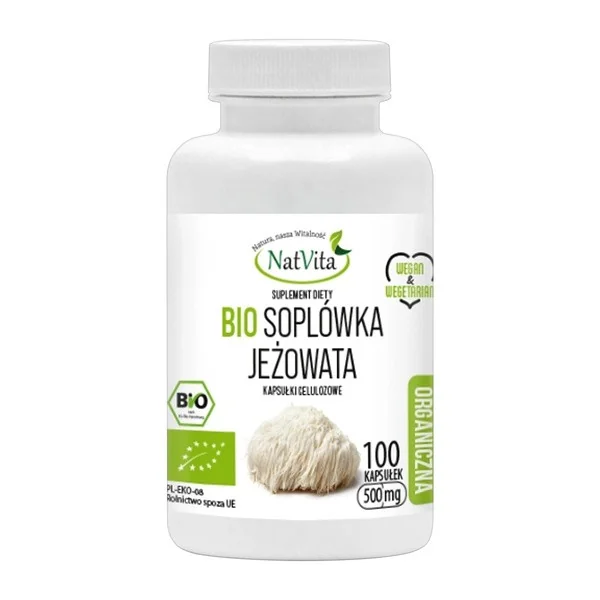 Soplówka jeżowata 500 mg 100 kapsułek [NatVita] - NatVita