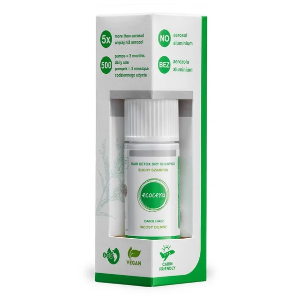 Suchy szampon do włosów ciemnych 15g [Ecocera] - Ecocera