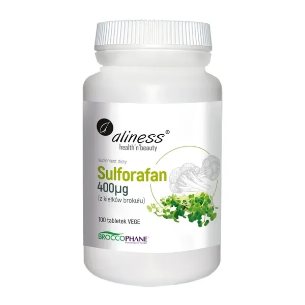 Sulforafan 400 µg 100 tabletek [Aliness] - Aliness Health'N'Beauty