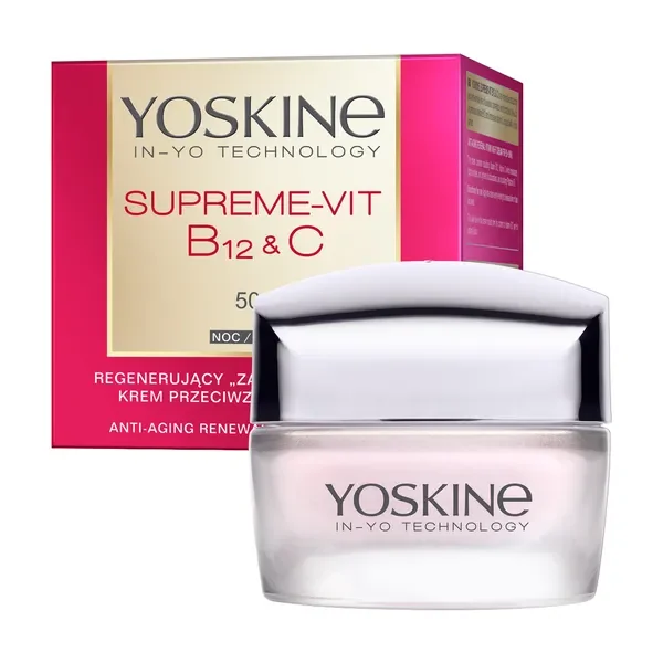 Supreme-Vit B12 & C regenerujący krem przeciwzmarszczkowy 50+ na noc 50ml [YOSKINE] - YOSKINE