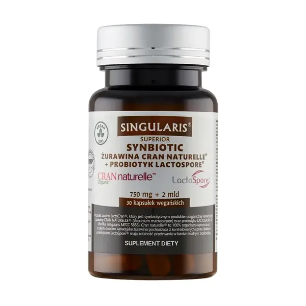 Synbiotyk Żurawina + Probiotyk 30 kapsułek [Singularis] - Singularis