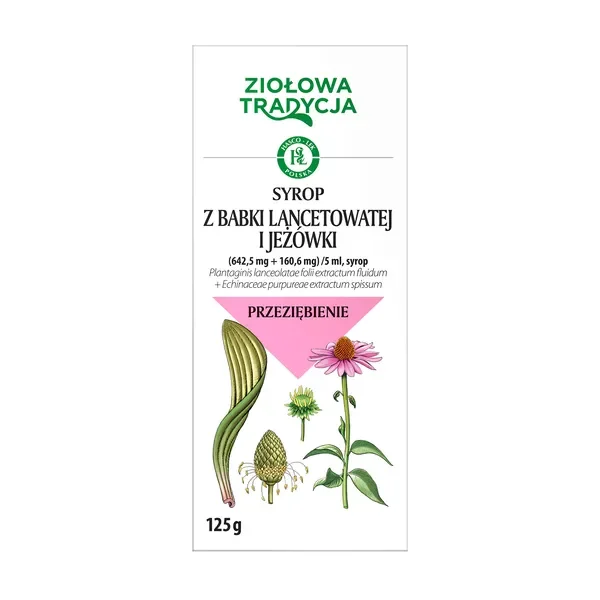 Syrop z babki lancetowatej i jeżówki (642,5 mg + 160,6 mg)/5 ml 125 g [Ziołowa Tradycja] - Ziołowa Tradycja
