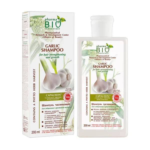 Szampon czosnkowy przeciw wypadaniu włosów 200ml [Pharma Bio Laboratory] - Pharma Bio Laboratory
