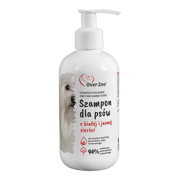 Szampon dla psów o białej i jasnej sierści 250 ml [Over Zoo] - Over Zoo