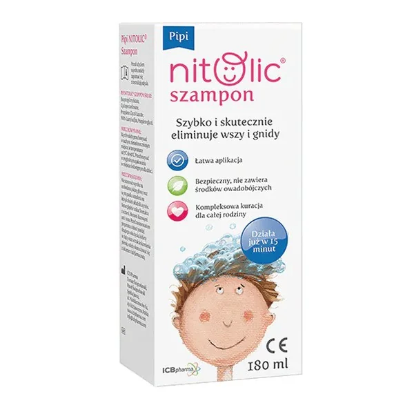 Szampon do eliminacji wszy i gnid 180ml [Pipi Nitolic] - Pipi Nitolic