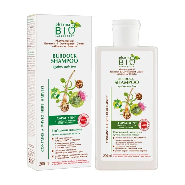 Szampon łopianowy przeciw wypadaniu włosów 200ml [Pharma Bio Laboratory] - Pharma Bio Laboratory