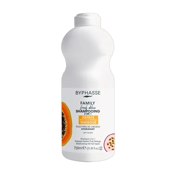 Szampon odżywczy 2 w 1 papaja marakuja mango 750ml [Byphasse] - Byphasse