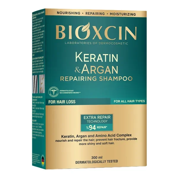 Szampon regenerujący Keratin & Argan 300ml [Bioxcin] - Bioxcin