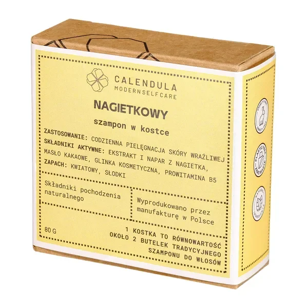 Szampon w kostce Nagietkowy 80g [Calendula Modern Self Care] - Calendula Modern Self Care