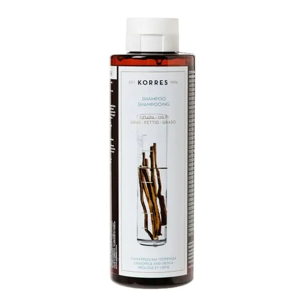Szampon z wyciągiem z lukrecji i pokrzywy do włosów przetłuszczających się 250ml [Korres] - Korres