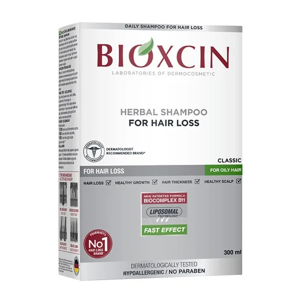Szampon ziołowy do włosów przetłuszczających się 300ml [Bioxcin] - Bioxcin