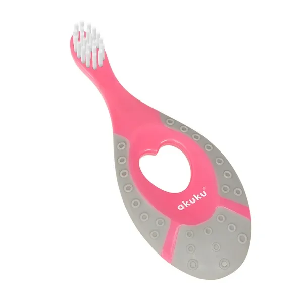 Szczoteczka do zębów 0-2 lata różowa 1 szt [Akuku] - Akuku