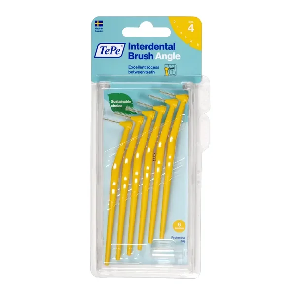 Szczoteczka międzyzębowa Angle żółta 0,7 mm 6 szt. [TePe] - TePe